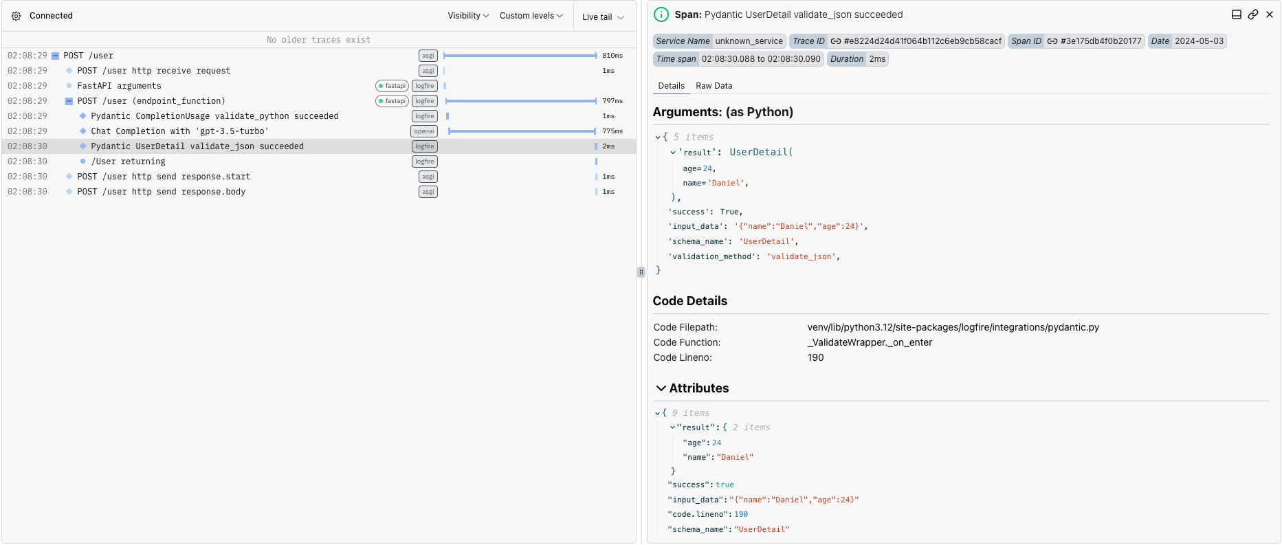 Pydantic Validation